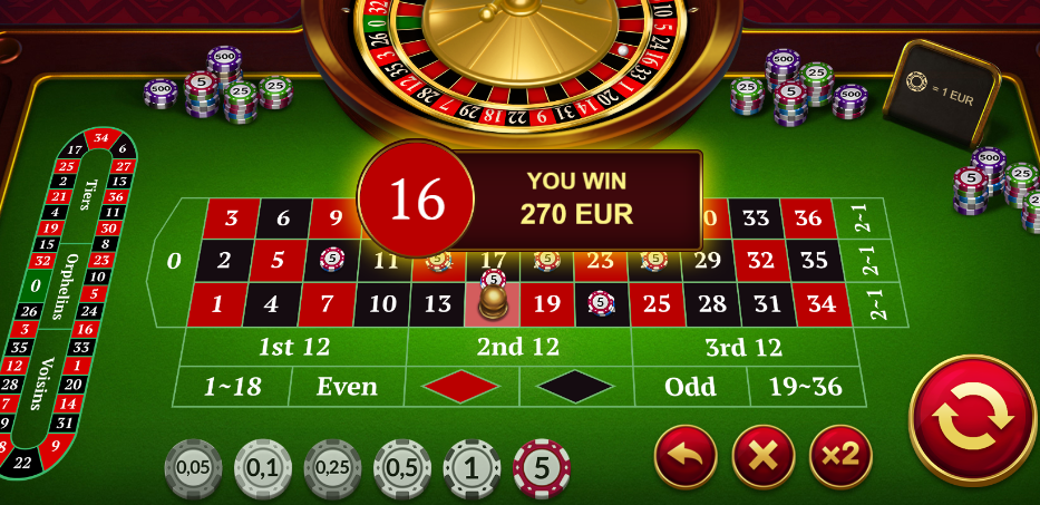 Demo version European roulette 
